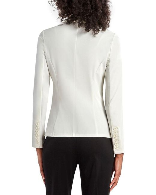 Capsule 121 White Sight French Knit Button-front Blazer