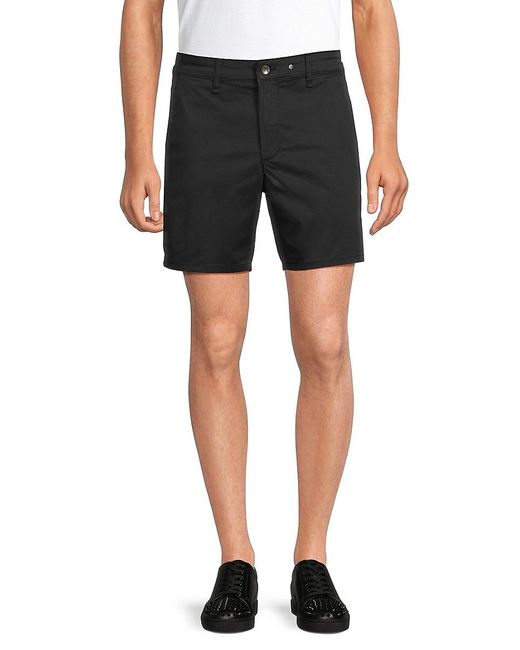 Rag & Bone Black Stretch Cotton-Blend Chino Shorts for men
