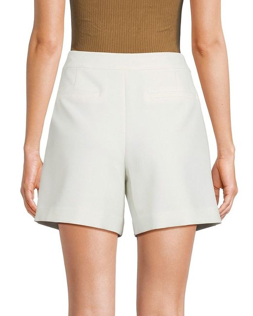Karl Lagerfeld White Embellished Button Shorts