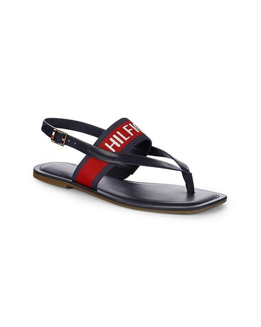 Tommy Hilfiger Jujube Thong Sandals in Blue | Lyst