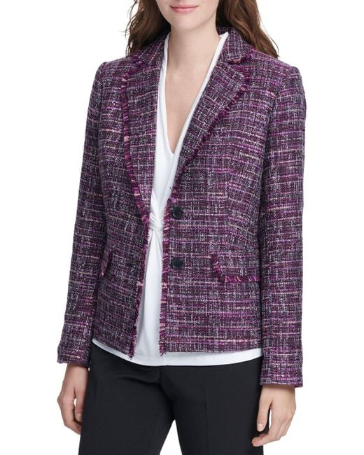 plum tweed jacket