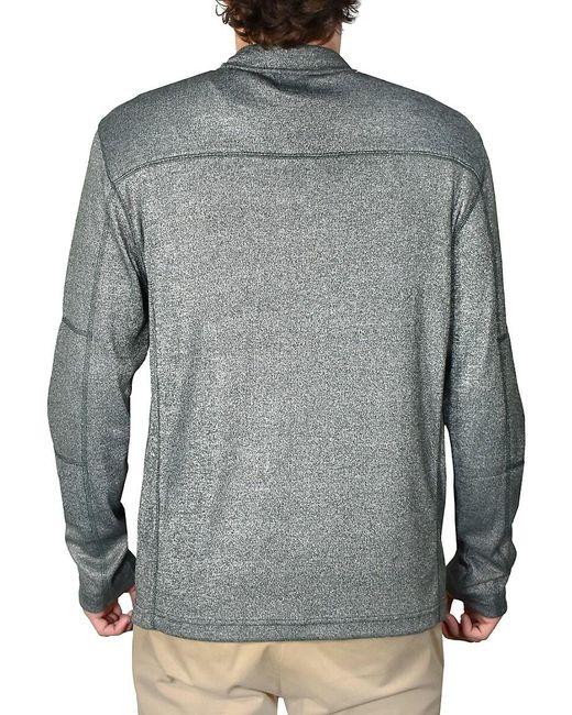 Vintage 1946 Gray 'Modern Fit Space Dye Mockneck Half Zip Sweater for men