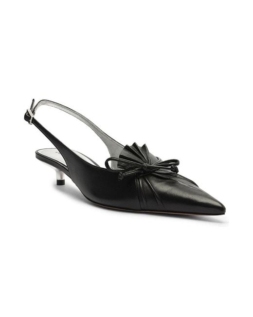 SCHUTZ SHOES Black Zane 38Mm Leather Kitten Pumps