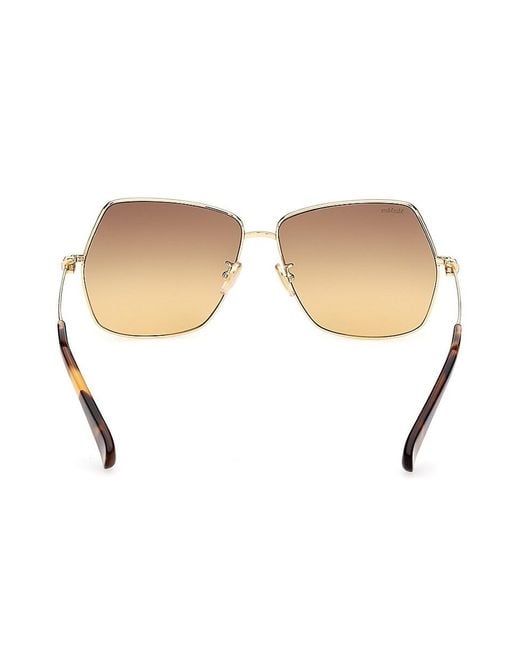 Max Mara Natural 61mm Square Sunglasses