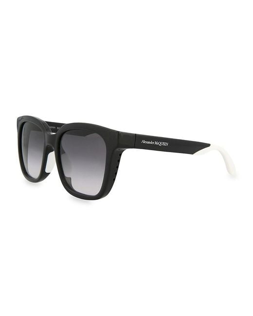 Alexander McQueen Black 55mm Square Sunglasses