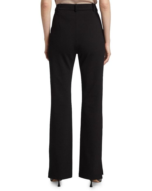 Saks Fifth Avenue Black Collection Straight-Leg Split-Hem Pants