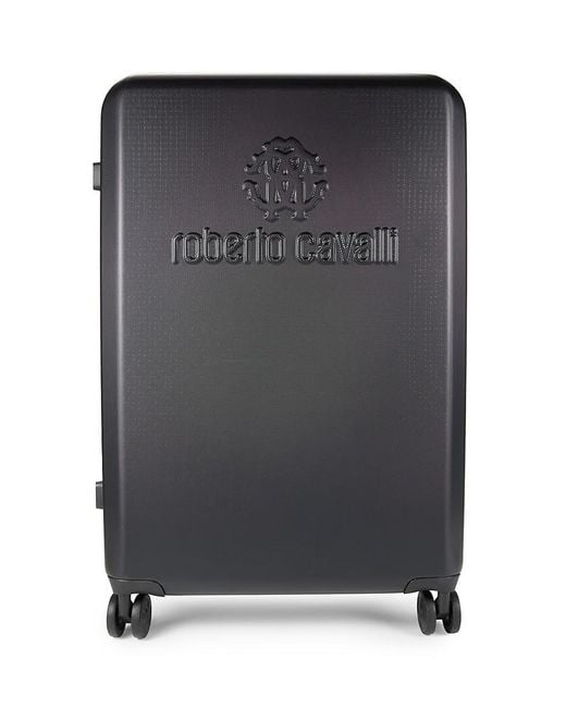 Roberto Cavalli Black 28 Inch Expandable Hard Case Spinner Suitcase