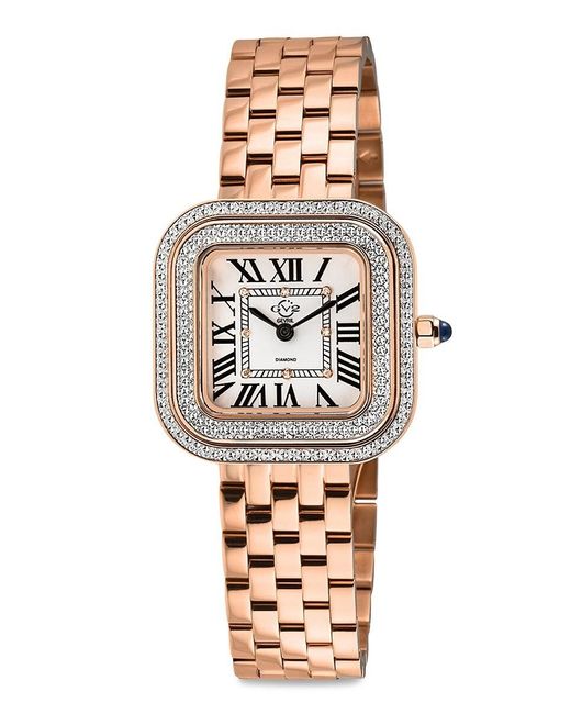 Gv2 Metallic Bellagio 30Mm Ip Goldtone Stainless Steel & 0.04 Tcw Diamond Bracelet Watch