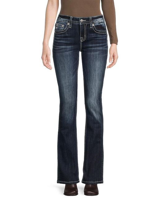 Miss Me Blue Mid Rise Bootcut Jeans