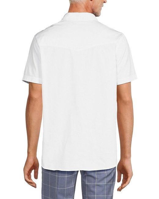 True Religion White Short Sleeve Shirt for men