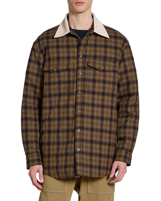 Isabel Marant Brown Steeve Plaid Overshirt for men
