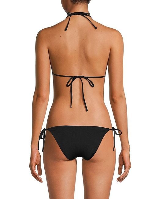 Roberto Cavalli Black 2-piece Logo Bikini Set