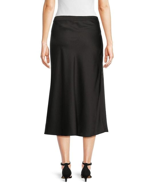 Karl Lagerfeld Black Colorblock Slip Skirt
