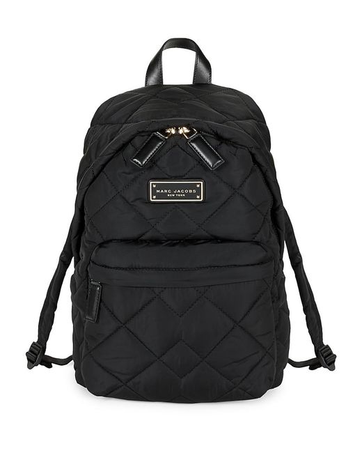 Marc Jacobs Black Quilted Nylon Backpack