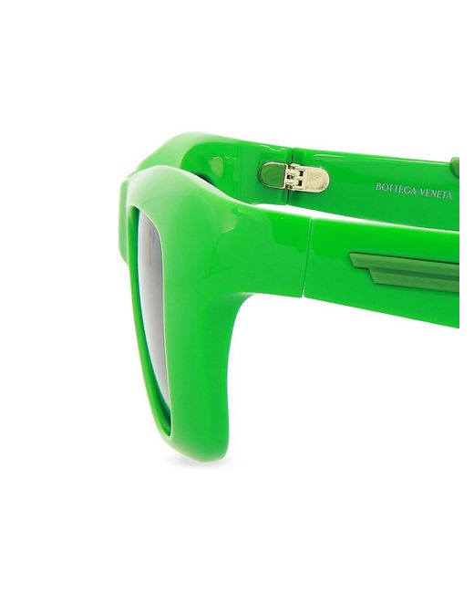 Bottega Veneta Green 49mm Square Sunglasses