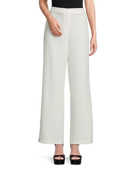 Karl Lagerfeld White Contrast Trim Pants