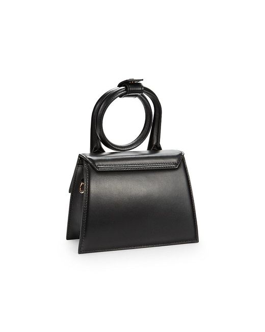 Jacquemus Black Le Chiquito Logo Leather Two Way Top Handle Bag