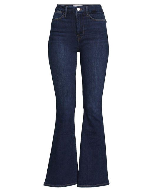 FRAME Le Pixie Flare Jeans in Blue | Lyst