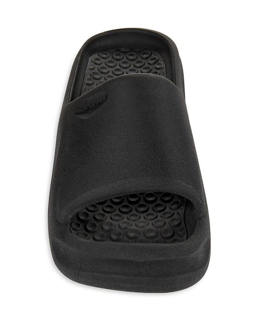 Heron Preston Black Eco Moulded Logo Slides for men