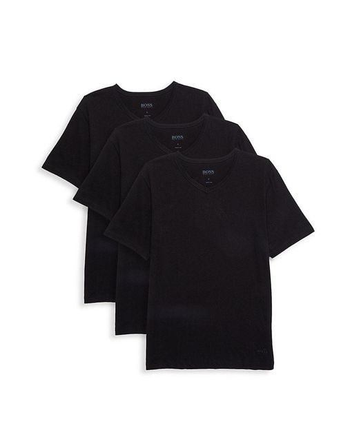 BOSS by HUGO BOSS 3-pack V Neck Undershirts in Black for Men | Lyst