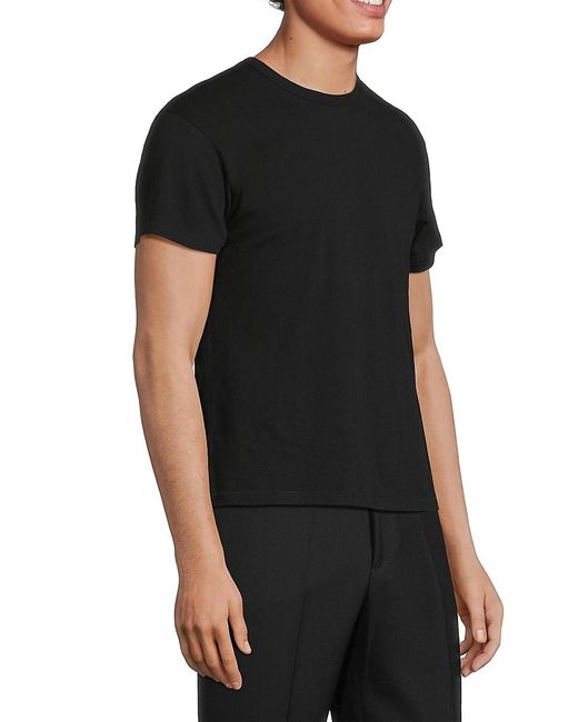 Second/Layer Black Core Crewneck T-shirt for men