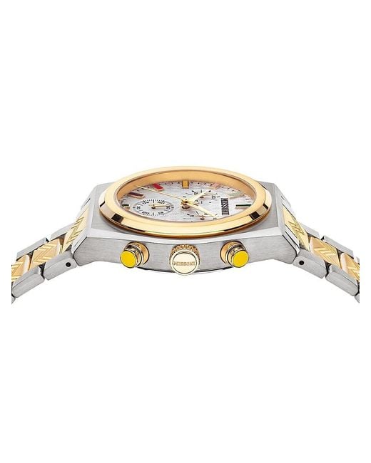 Missoni Metallic 331 Active Ip Two Tone Gold Stainless Steel Bracelet Chronograph Watch