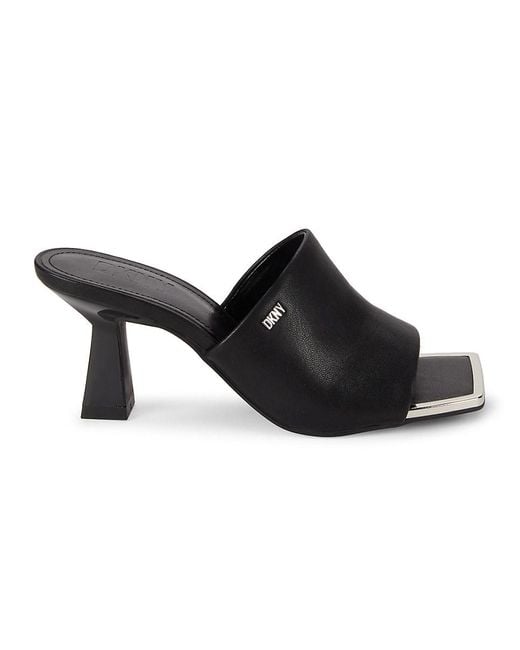 DKNY Black Kellyn Block Heel Sandals