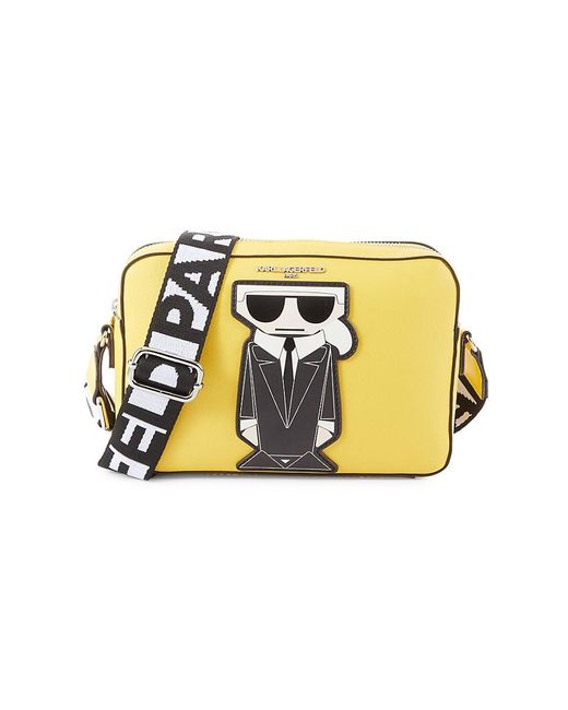 Karl Lagerfeld Logo Crossbody Bag in Yellow | Lyst Canada