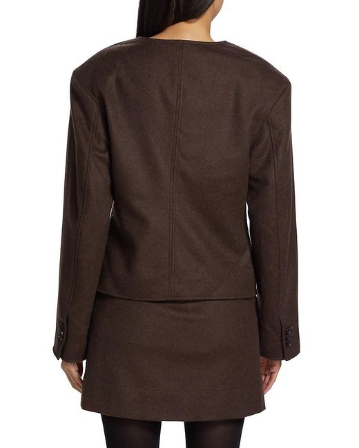 Loulou de Saison Black Vega Wool-Blend Jacket