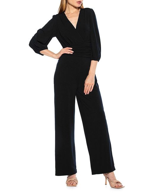 Alexia Admor Ruched Wide-leg Jumpsuit in Black | Lyst Canada
