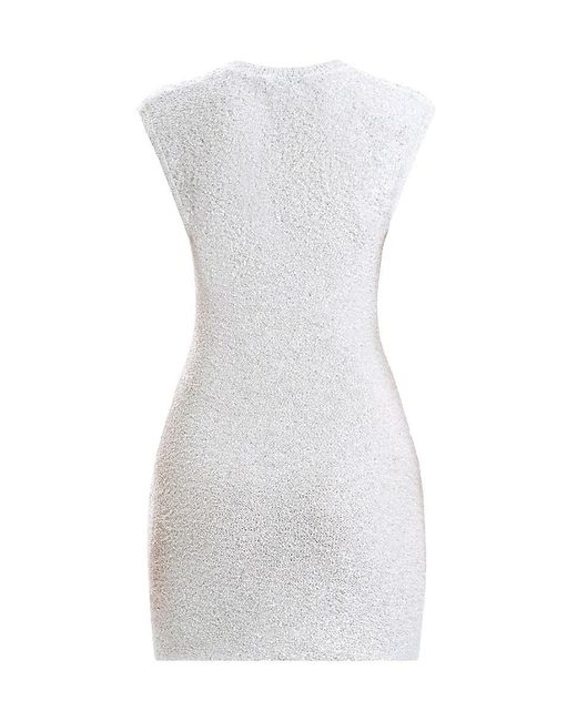 Hervé Léger White Delilah Sequined Minidress