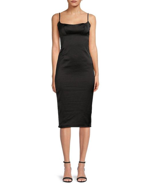 Katie May Lena Bodycon Slip Dress in Black | Lyst