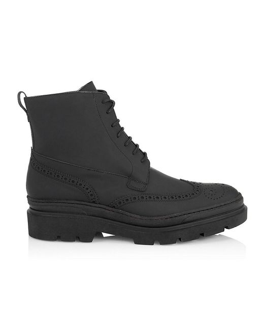 Saks Fifth Avenue Black Collection Matte Hiking Boots for men