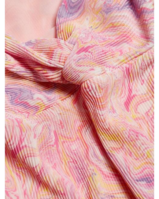 LoveShackFancy Pink Nanita Marble Cut Out Minidress