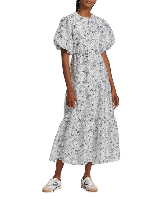 Sir Gray Dimitri Tiered Open-Back Midi-Dress