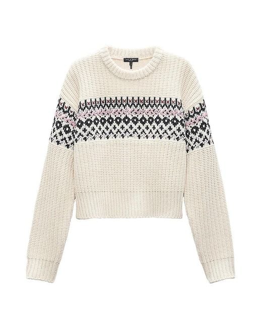 Rag & Bone Natural Leigh Fair Isle Sweater