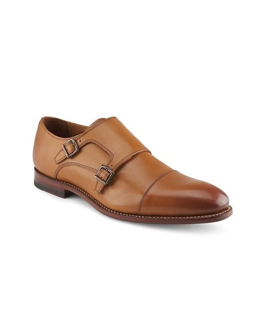 Allen Edmonds Pierce Leather Double Monk Strap Shoes in Brown for Men ...