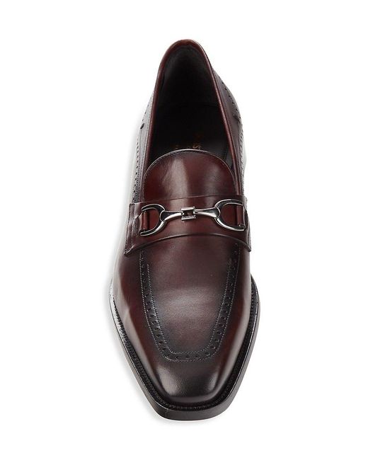 Johnston & Murphy Parkes Leather Bit Loafers in Brown for Men | Lyst