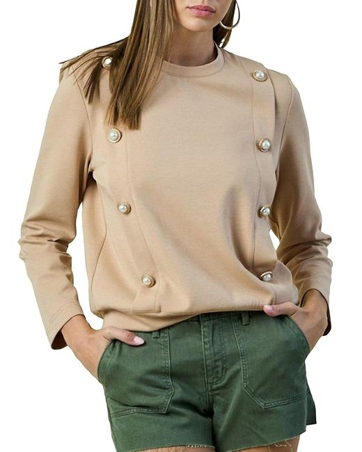 BLUEGREY Green Sgt. Pepper Double-row Button Sweatshirt