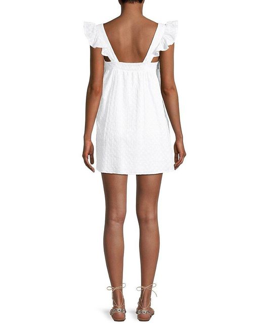 Square Embroidery A-line Dress 
