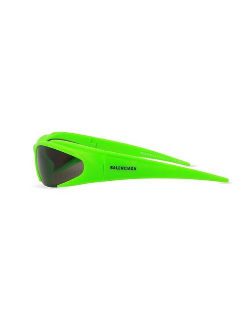 Balenciaga Green 80mm Shield Sunglasses