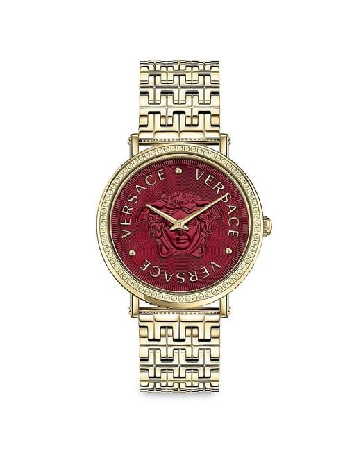Versace Multicolor V-Dollar Guilloché Dial Bracelet Watch/37Mm