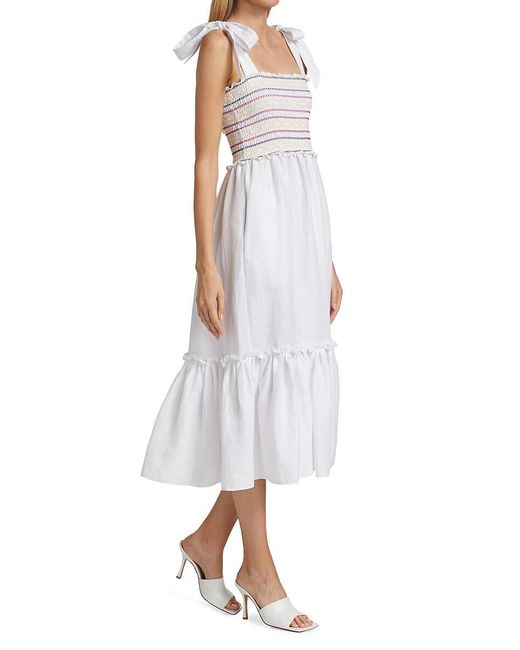 Cara Cara White Jenny Midi-dress