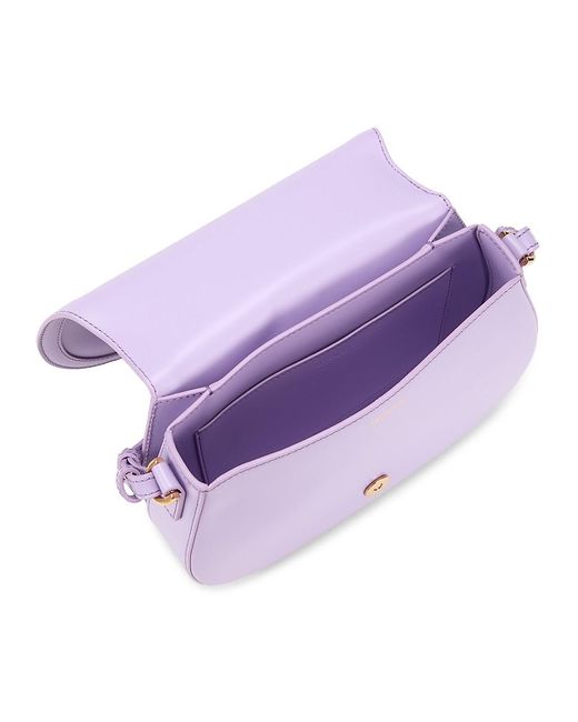 Versace Purple La Greca Leather Crossbody Bag