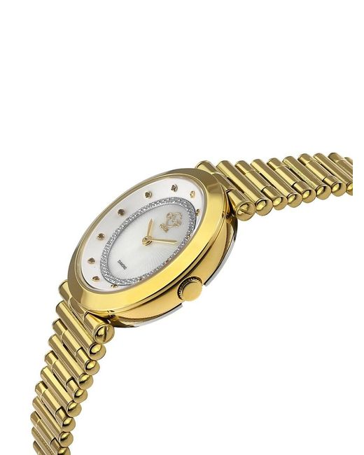 Gv2 Metallic Burano 34Mm Ip Goldtone Stainless Steel & Multi Stone Bracelet Watch