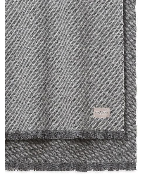 Rag & Bone Gray Joni Stripe Scarf