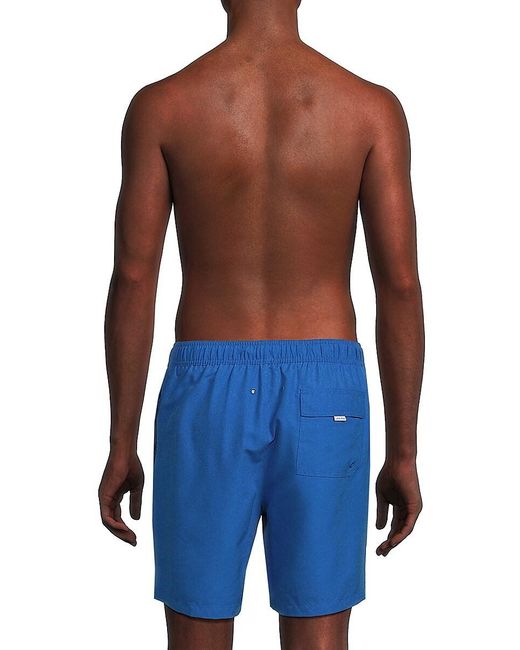 Calvin Klein Blue Core Volley Logo Swim Shorts for men