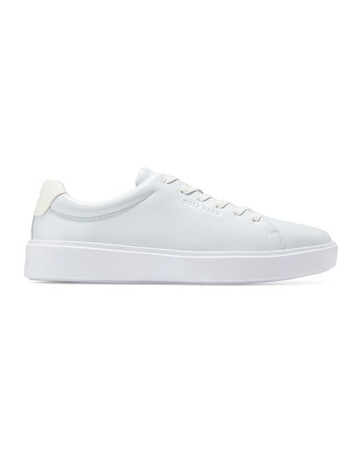 Cole Haan White Grand Crosscourt Leather Traveler Sneakers for men
