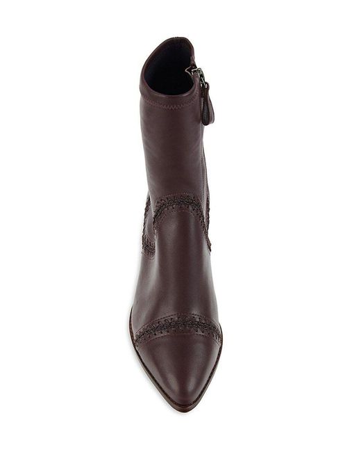 Alexandre Birman Benta Leather Ankle Boots in Brown Lyst