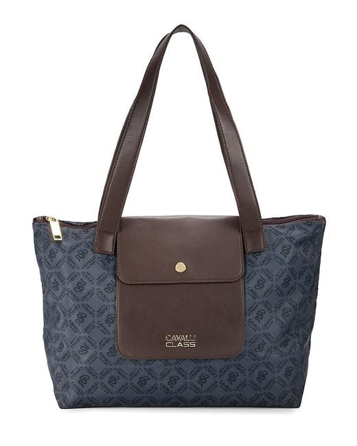 Cavalli Class by Roberto Cavalli Black Monogram Tote